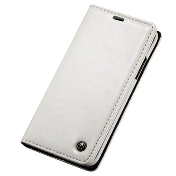 Caseme Kunstleder-Brieftasche mit Kartenhalter, Kompatibel mit iPhone X XS Hülle - Weiss Caseme Kunstleder-Brieftasche mit Kartenhalter, Kompatibel mit iPhone X XS Hülle - Weiss