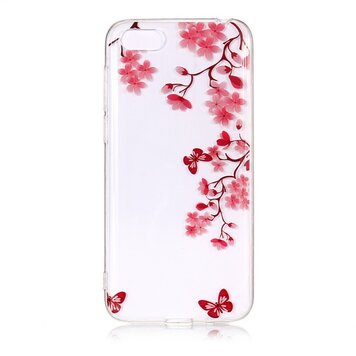TPU-Hülle Blossom Kompatibel mit iPhone 7 8 SE 2020 SE 2022 - Transparent Pink Rot TPU-Hülle Blossom Kompatibel mit iPhone 7 8 SE 2020 SE 2022 - Transparent Pink Rot