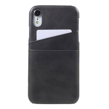Duo Cardslot Wallet Wallet Kompatibel mit iPhone XR Hülle - Schwarze Karten Duo Cardslot Wallet Wallet Kompatibel mit iPhone XR Hülle - Schwarze Karten