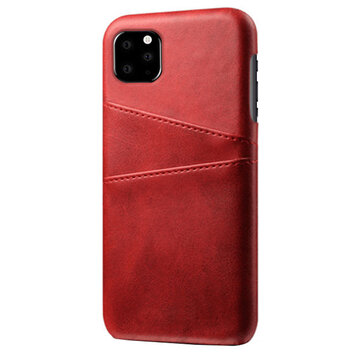 Duo Cardslot Wallet Wallet Kompatibel mit iPhone 11 Hülle - Roter Schutz Duo Cardslot Wallet Wallet Kompatibel mit iPhone 11 Hülle - Roter Schutz