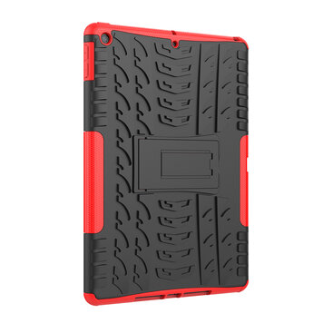 Reifenprofilabdeckung, Griff, Ständer, TPU-Kunststoff, Kompatibel mit iPad 10,2 Zoll - Rot Reifenprofilabdeckung, Griff, Ständer, TPU-Kunststoff, Kompatibel mit iPad 10,2 Zoll - Rot