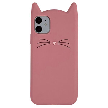 Süsse Katze Kompatibel mit iPhone 11 Silikonhülle 3D - Pink Protection Süsse Katze Kompatibel mit iPhone 11 Silikonhülle 3D - Pink Protection
