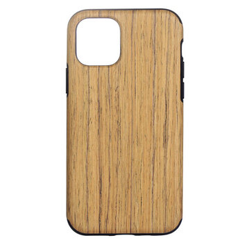 Holzstruktur-Kunststoffhülle, Kompatibel mit iPhone 12 und iPhone 12 Pro - braun Holzstruktur-Kunststoffhülle, Kompatibel mit iPhone 12 und iPhone 12 Pro - braun