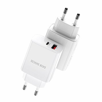 Dux Ducis Ladegerät USB-A und USB-C-Adapter 20 W PD 20 W Netzteil QC 18 W - Weiss Dux Ducis Ladegerät USB-A und USB-C-Adapter 20 W PD 20 W Netzteil QC 18 W - Weiss