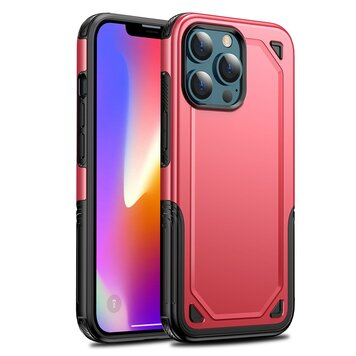 Pro Armor TPU mit stabiler Hülle Kompatibel mit iPhone 13 - Rot Pro Armor TPU mit stabiler Hülle Kompatibel mit iPhone 13 - Rot