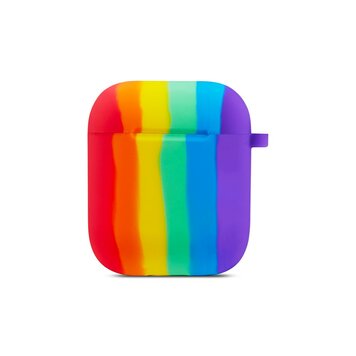 Rainbow Pride Silikon-Regenbogenhülle Kompatibel mit AirPods 1 und 2 - Pastell
