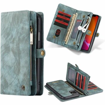 Caseme Retro Wallet Spaltlederhülle Kompatibel mit iPhone 11 - blau Caseme Retro Wallet Spaltlederhülle Kompatibel mit iPhone 11 - blau