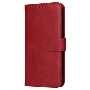 Bookcase Wallet Kunstlederhülle Kompatibel mit iPhone 14 Pro - Rot Bookcase Wallet Kunstlederhülle Kompatibel mit iPhone 14 Pro - Rot