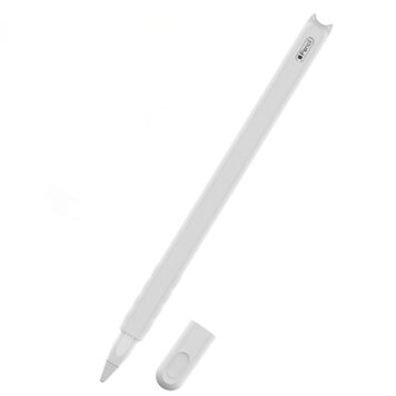 Schutzhülle Extra Grip aus Silikon Kompatibel mit Apple Pencil 2 - Weiss Schutzhülle Extra Grip aus Silikon Kompatibel mit Apple Pencil 2 - Weiss