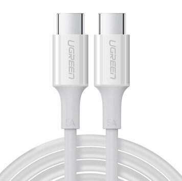 Ugreen US300 100W USB-C-Kabel 2M Laptop-Ladekabel PD 5A - Weiss Ugreen US300 100W USB-C-Kabel 2M Laptop-Ladekabel PD 5A - Weiss
