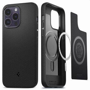 Spigen Mag Armor Case Hülle Kompatibel mit iPhone 14 Pro Max - schwarz Magfit Spigen Mag Armor Case Hülle Kompatibel mit iPhone 14 Pro Max - schwarz Magfit