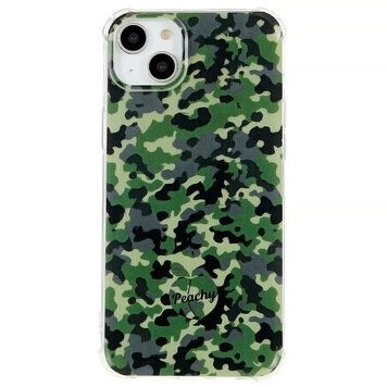 Camo Survivor TPU mit verstärkten Ecken, Kompatibel mit iPhone 15 - Armeegrün