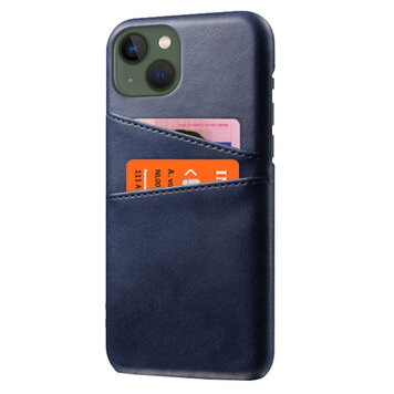 Duo Cardslot Wallet vegane Lederhülle Kompatibel mit iPhone 15 Plus - blau Duo Cardslot Wallet vegane Lederhülle Kompatibel mit iPhone 15 Plus - blau
