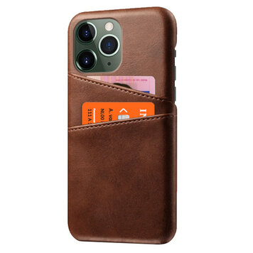 Duo Cardslot Wallet vegane Lederhülle Kompatibel mit iPhone 15 Pro - braun Duo Cardslot Wallet vegane Lederhülle Kompatibel mit iPhone 15 Pro - braun