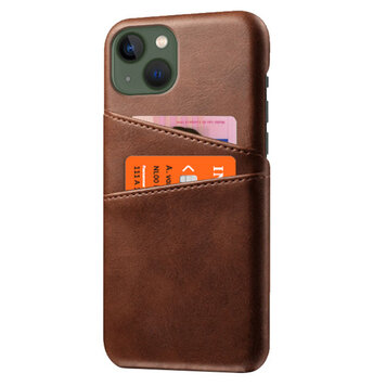 Duo Cardslot Wallet vegane Lederhülle Kompatibel mit iPhone 15 Plus - braun Duo Cardslot Wallet vegane Lederhülle Kompatibel mit iPhone 15 Plus - braun