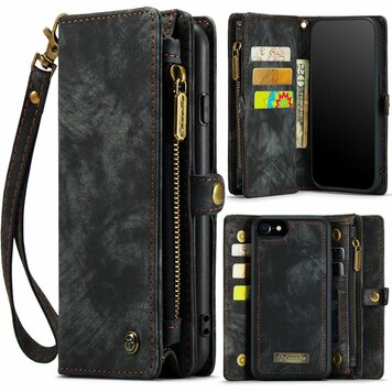 Caseme Vintage Wallet Hülle Kompatibel mit iPhone 7, 8, SE 2020 und SE 2022 - Schwarz Caseme Vintage Wallet Hülle Kompatibel mit iPhone 7, 8, SE 2020 und SE 2022 - Schwarz