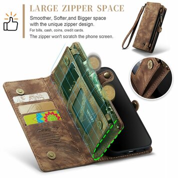 Caseme Vintage Wallet Hülle Kompatibel mit iPhone 12 und 12 Pro - braun Caseme Vintage Wallet Hülle Kompatibel mit iPhone 12 und 12 Pro - braun