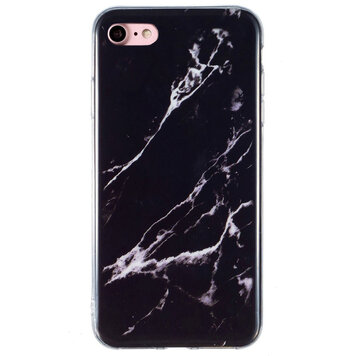 Marmor-TPU-Hülle Kompatibel mit iPhone 7 8 SE 2020 SE 2022 - Marmor - Schwarz Marmor-TPU-Hülle Kompatibel mit iPhone 7 8 SE 2020 SE 2022 - Marmor - Schwarz