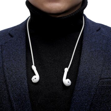 Anti-Verlust-Seil für Bluetooth-Ohrhörer. Silikonband Kompatibel mit AirPods - Weiß Anti-Verlust-Seil für Bluetooth-Ohrhörer. Silikonband Kompatibel mit AirPods - Weiß