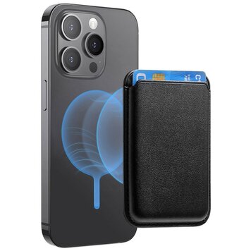 Magnetischer Kartenhalter Wallet Kompatibel mit iPhone mit MagSafe - Schwarz Magnetischer Kartenhalter Wallet Kompatibel mit iPhone mit MagSafe - Schwarz