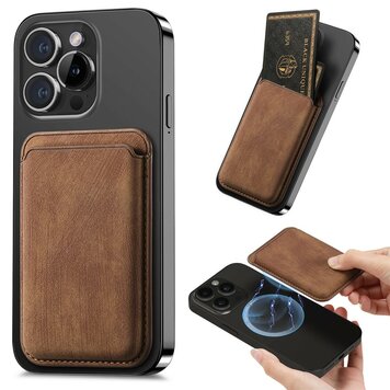 Kartenhalter-Geldbörse, magnetischer Kartenhalter, Kompatibel mit iPhone mit MagSafe - Braun Kartenhalter-Geldbörse, magnetischer Kartenhalter, Kompatibel mit iPhone mit MagSafe - Braun