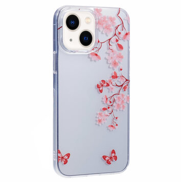 Zen Blossom Flower Branches Nature Butterflies TPU-Hülle Kompatibel mit iPhone 14 Plus - transparent Zen Blossom Flower Branches Nature Butterflies TPU-Hülle Kompatibel mit iPhone 14 Plus - transparent