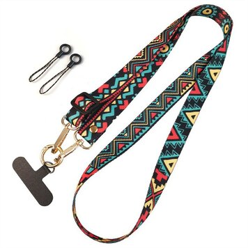 Umhängeband für Telefonkabel, Umhängeband mit Befestigungslasche für unter Ihrer Hülle, 120 cm - Maya Totem Umhängeband für Telefonkabel, Umhängeband mit Befestigungslasche für unter Ihrer Hülle, 120 cm - Maya Totem