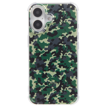 Camo Survivor TPU-Hülle mit verstärkten Ecken, Kompatibel mit iPhone 16 - Armeegrün Camo Survivor TPU-Hülle mit verstärkten Ecken, Kompatibel mit iPhone 16 - Armeegrün