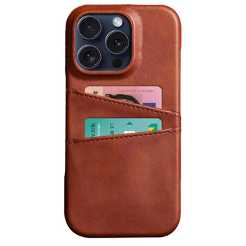 Duo Cardslot Wallet vegane Lederhülle Kompatibel mit iPhone 16 Pro - braun Duo Cardslot Wallet vegane Lederhülle Kompatibel mit iPhone 16 Pro - braun