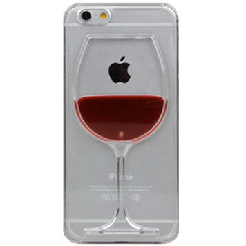 Weinhülle Kompatibel mit iPhone 6 Plus und 6s Plus, transparente Hülle, Weinglas-Hartschale Weinhülle Kompatibel mit iPhone 6 Plus und 6s Plus, transparente Hülle, Weinglas-Hartschale