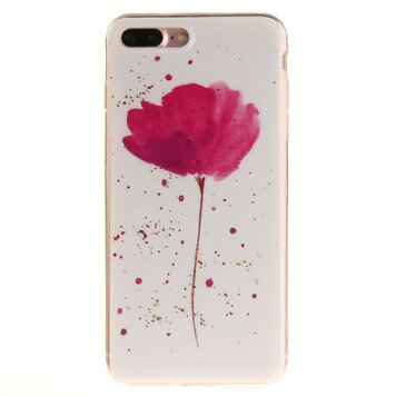 Rosa Blume mit weissem Cover Kompatibel mit iPhone 7 Plus 8 Plus TPU Hülle Silikonhülle Rosa Blume mit weissem Cover Kompatibel mit iPhone 7 Plus 8 Plus TPU Hülle Silikonhülle