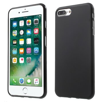 Schwarze Silikonhülle Kompatibel mit iPhone 7 Plus 8 Plus. Schwarze Hülle. Einfarbig Schwarze Silikonhülle Kompatibel mit iPhone 7 Plus 8 Plus. Schwarze Hülle. Einfarbig