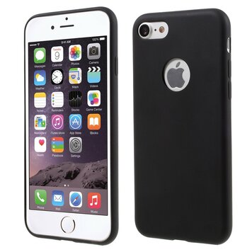 Schlichte schwarze Silikonhülle Kompatibel mit iPhone 7 8 Schwarzes Cover Matt Schlichte schwarze Silikonhülle Kompatibel mit iPhone 7 8 Schwarzes Cover Matt