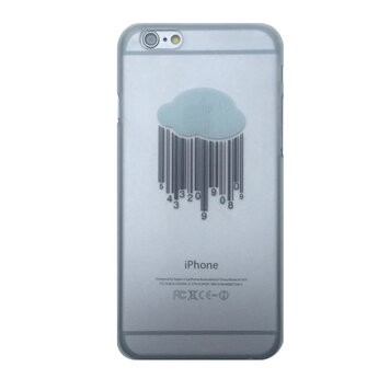 Cloud Case Hartschale Kompatibel mit iPhone 6 Plus 6s Plus Transparente Hülle Barcode Regen Cloud Case Hartschale Kompatibel mit iPhone 6 Plus 6s Plus Transparente Hülle Barcode Regen
