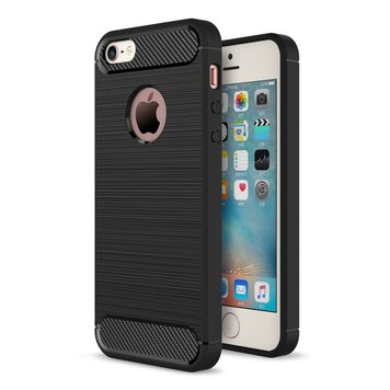 Schwarze Carbon-TPU-Hülle Kompatibel mit iPhone 5 5s SE 2016 Armor Schwarze Carbon-TPU-Hülle Kompatibel mit iPhone 5 5s SE 2016 Armor