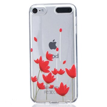 Rote Blumenhülle aus TPU, transparent, Kompatibel mit iPod Touch 5 6 7 Rote Blumenhülle aus TPU, transparent, Kompatibel mit iPod Touch 5 6 7