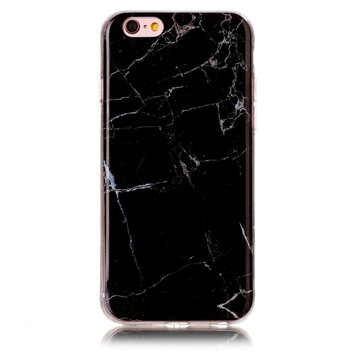 Schwarze Silikon-TPU-Marmorhülle, Kompatibel mit iPhone 6 und 6s Schwarze Silikon-TPU-Marmorhülle, Kompatibel mit iPhone 6 und 6s