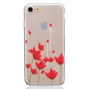 TPU-Hülle Kompatibel mit iPhone 7 8 SE 2020 SE 2022, Aufdruck Mohnblumen-Hülle, rote Blumen TPU-Hülle Kompatibel mit iPhone 7 8 SE 2020 SE 2022, Aufdruck Mohnblumen-Hülle, rote Blumen