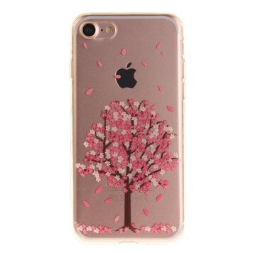Transparenter rosa Blütenbaum Kompatibel mit iPhone 7 8 SE 2020 SE 2022 TPU-Hülle Transparenter rosa Blütenbaum Kompatibel mit iPhone 7 8 SE 2020 SE 2022 TPU-Hülle