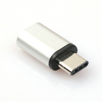 Micro-USB-auf-USB-C-Adapter silber