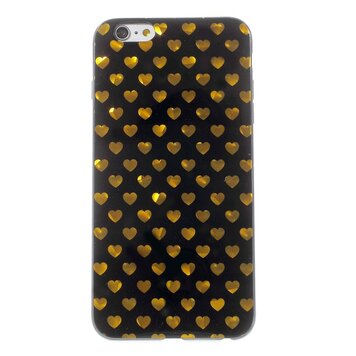 Schwarzgoldene Herzhülle Kompatibel mit iPhone 6 6s Cover Schwarzgoldene Herzhülle Kompatibel mit iPhone 6 6s Cover