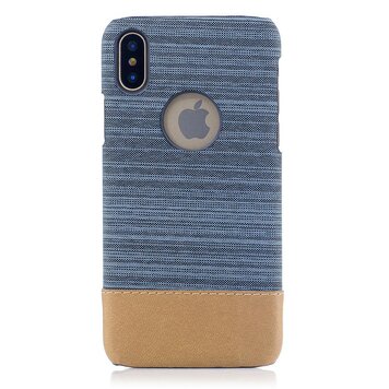 Staubblaue Leder-Braun-Kombinationshülle, Kompatibel mit iPhone X XS-Hartschalenhülle Staubblaue Leder-Braun-Kombinationshülle, Kompatibel mit iPhone X XS-Hartschalenhülle