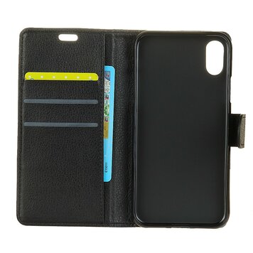 Portemonnaie schwarz Kompatibel mit iPhone X XS Wallet Cover Leder schwarz - Bookcase Portemonnaie schwarz Kompatibel mit iPhone X XS Wallet Cover Leder schwarz - Bookcase