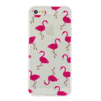 Transparente rosa Flamingo-TPU-Hülle, Kompatibel mit iPhone 5 5s SE 2016 Transparente rosa Flamingo-TPU-Hülle, Kompatibel mit iPhone 5 5s SE 2016