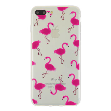 Transparente rosa Flamingo-Hülle, Kompatibel mit iPhone 7 Plus 8 Plus Transparente rosa Flamingo-Hülle, Kompatibel mit iPhone 7 Plus 8 Plus