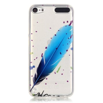 Transparente Hülle Kompatibel mit iPod Touch 5 6 7 TPU blaue Federsprenkel Transparente Hülle Kompatibel mit iPod Touch 5 6 7 TPU blaue Federsprenkel