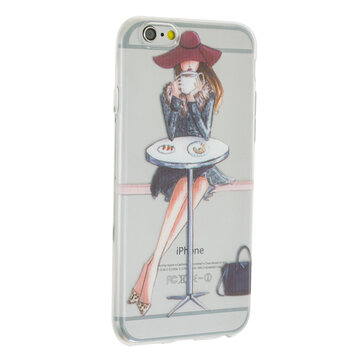 Coffee Girl TPU-Hülle Kompatibel mit iPhone 6 6s - Transparent Coffee Girl TPU-Hülle Kompatibel mit iPhone 6 6s - Transparent