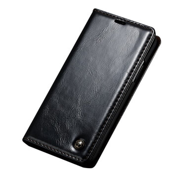 Caseme Oil Wallet Ledertasche Kompatibel mit iPhone X XS - Bücherregal Schwarz Caseme Oil Wallet Ledertasche Kompatibel mit iPhone X XS - Bücherregal Schwarz