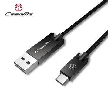 Caseme USB-auf-USB-C-Kabel 1,2 Meter - Ladekabel schwarz