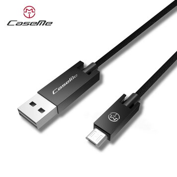Caseme USB-auf-Micro-USB-Kabel 1,2 Meter - Ladekabel schwarz Android